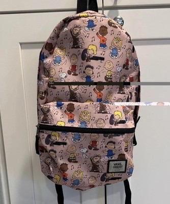 Vans  +  Peanuts Gang Pink  Backpack Charlie Brown Snoopy  Sally Schroeder Linus