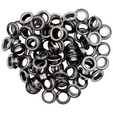 pson 100PCS 1/4 Inch Grommets Eyelets, Gun Black Metal Inch,