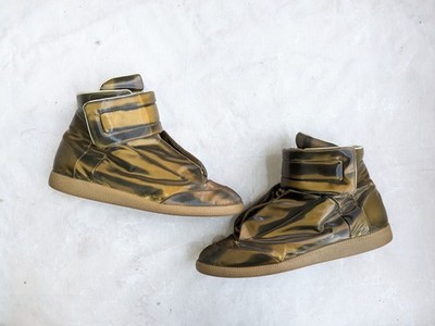 Maison Margiela Future Gold Men 13 46 Leather High Top Sneakers