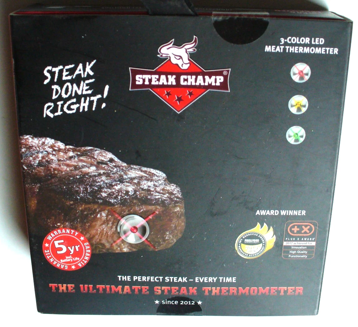 Steakchamp The Steak Thermometer 3-color LED Thermometer 3c black Version 2021