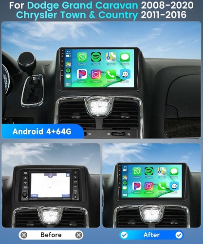 4+64GB Android 15 Car Stereo Dodge Grand Caravan 08–20 Chrysler T&C CarPlay GPS - Picture 6 of 7