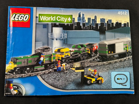 LEGO World City: Cargo Train #4512 - 98% Complete Missing 1 Minifig & Stickers