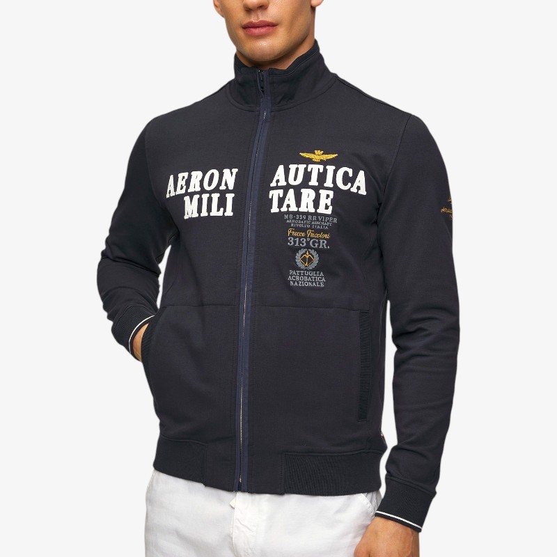 Куртка Aeronautica Militare FE1999 на молнии темно-синего цвета PE25 53390₽