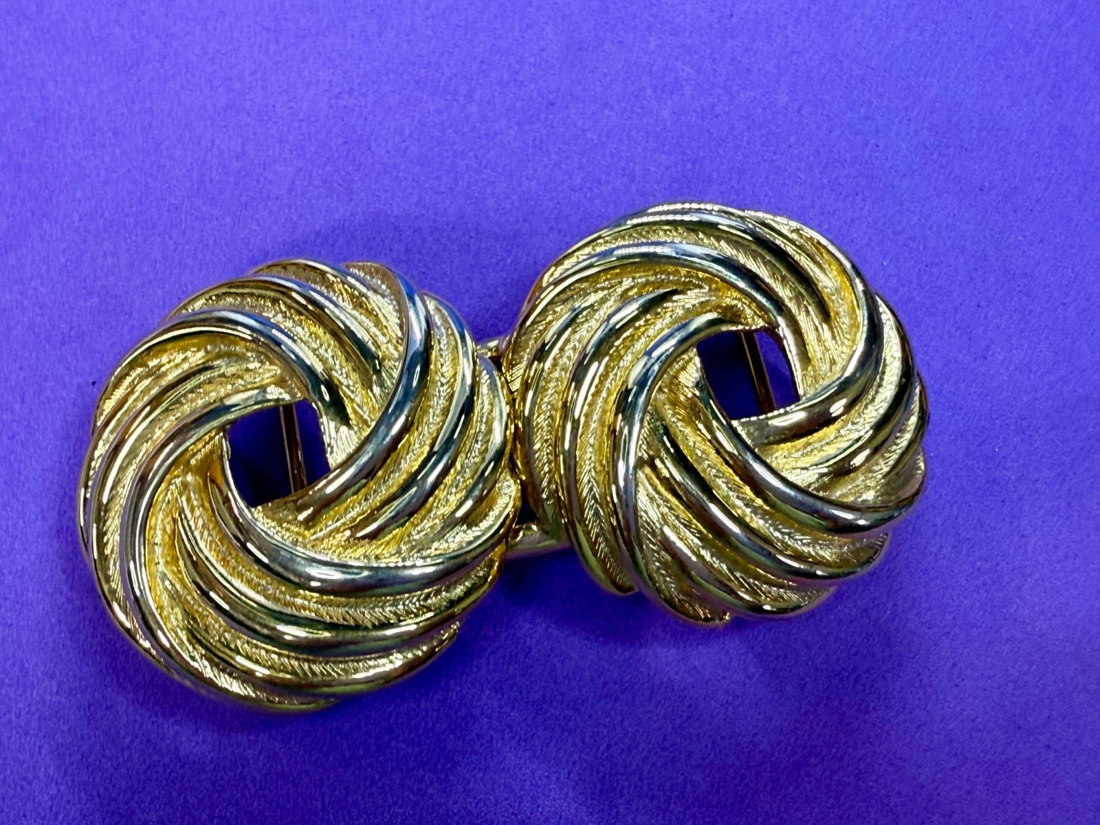 Paquette Signed Interlocking Two Piece Vintage Go… - image 16