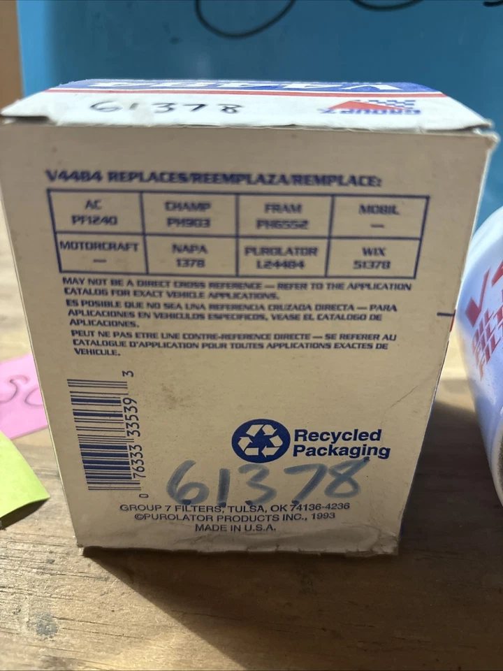 V-4484 Group 7 Engine Oil Filter V4484 NOS - Image 3 of 3