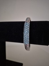 Stainless Steel Oval Hinged Bangle Bracelet for Women