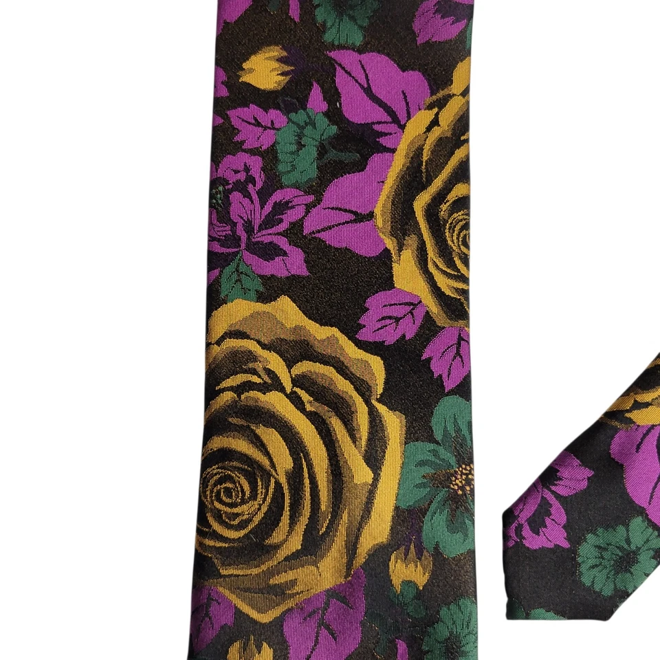 Corbata de seda The Big Knot de Steven Land rosa grande 100 % seda L:63,5" W:3" Foto 4 de 4