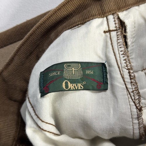 Orvis Vintage Canvas Two-Tone Brush Pants Outdoor Made In USA Brown Men's 32x30 - Picture 9 of 13