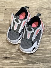 Nike Air Max Bolt TD Toddler Shoes 6 Grey White Pink Slip On Sneakers CW1629-003