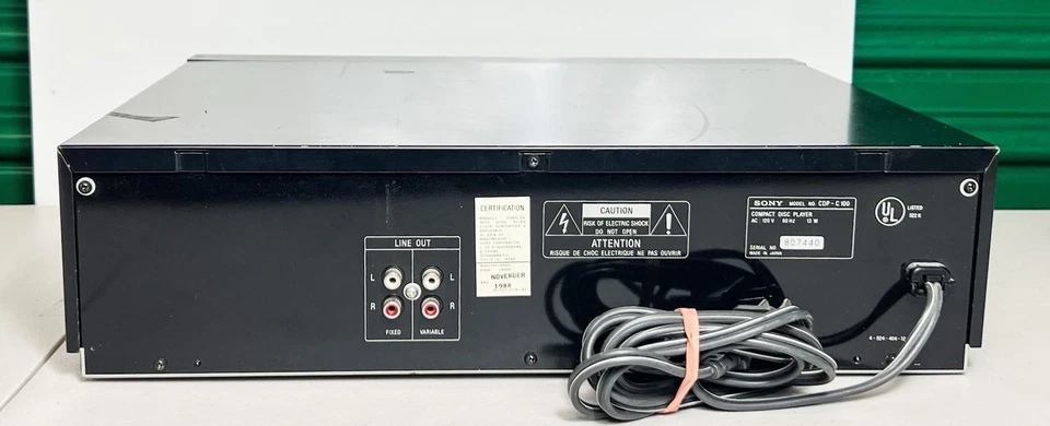 Sony CDP-C100 Vintage 1988CD Player 10 Disc CD Changer-Tested NO MAGAZINE - Image 2 of 2