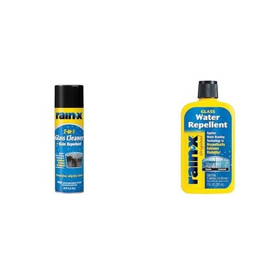 Rain-X Glass Care Bundle: 2-in-1 Cleaner Plus Rain Repellent (18 oz)...