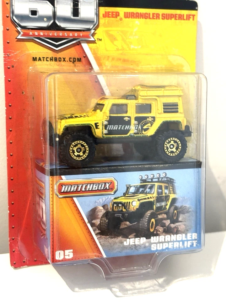 Matchbox 2013 60th Anniversary #05 Jeep Wrangler Superlift 1.64 diecast MIB MINT - Image 4 of 4