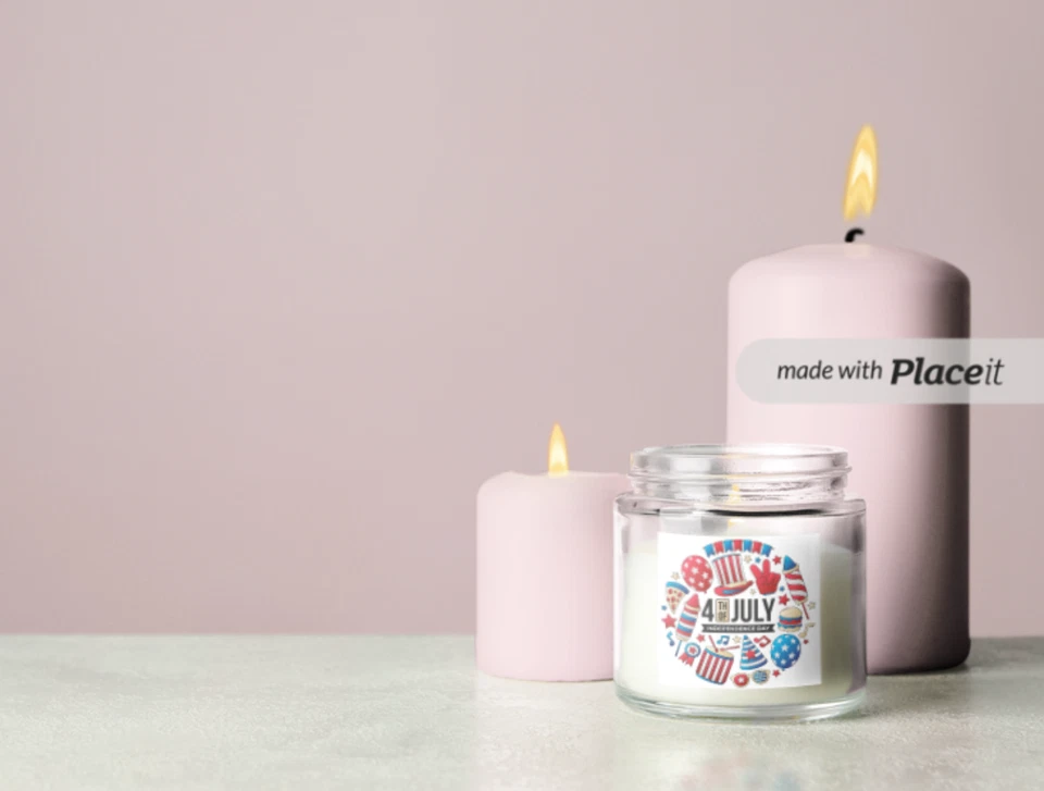 Vela patriótica perfumada de cera de soja, decoración del 4 de julio, regalo de fragancia para el hogar para ella Foto 3 de 4