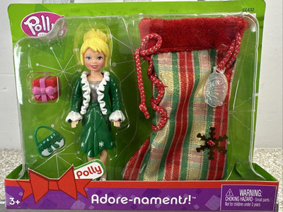 2004 Polly Pocket Adore-naments Polly Christmas Ornament Doll Mattel New Sealed