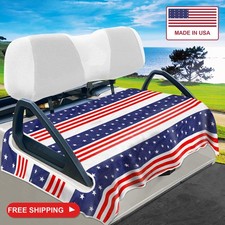 YOKYHOM American Flag Golf Cart Seat Covers for 2/4-Seater, Patriotic USA Seat T