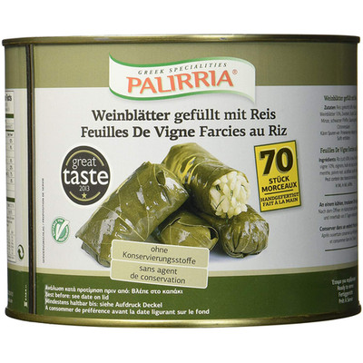 Paliria Dolma / Dolmadakia Weinblätter gefüllt mit Reis - 2,1kg - MHD 07.07.2028