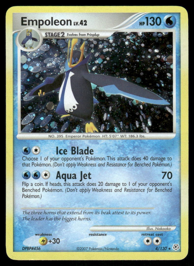 Pokemon Cards Empoleon 4/130 Holo Diamond & Pearl Holo Rare LP