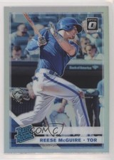 2019 Panini Donruss Optic Rated Rookies Holo Prizm Reese McGuire Rookie RC 7m3