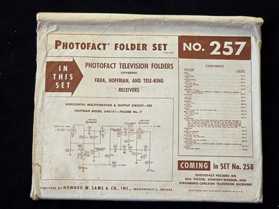#ad #ad Howard Sams 1954 Radio Photofact Set No. 257 With Envelope $12.75