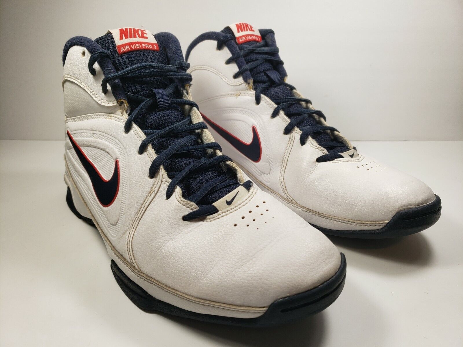 Nike Air Visi Pro 3 525746-104 White Men's Basketball Shoes Sneakers - Size  8