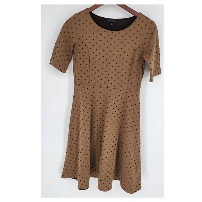 Lands' End Tan Brown Polka Dot Fall Fit and Flare Dress Women's XS 2-4 | eBay Lands' End Tan Brown Polka Dot Fall Fit and Flare Dress Women's XS 2-4 | eBay