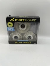 MORF BOARD 3 Pack Replacement Light Up Scoot Wheels Clear Glow Sealed  NEW