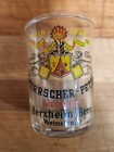 German Wine Tasting Souvenir Glass .1 liter 3.3 oz Shot Glass 70s — photo 1