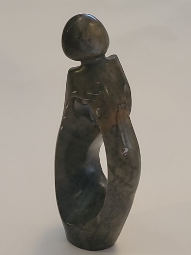 Mutter/Vater/Erwachsene & Person/Kind Skulptur Stein Künstler signiert D Hove 9 Zoll groß - Bild 6 von 24