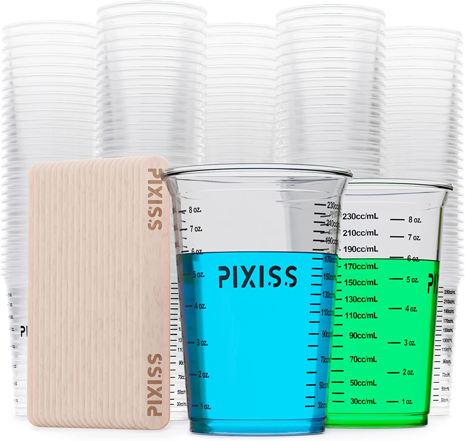 Disposable Epoxy Resin Mixing Cups Clear Plastic 10-Ounce 50-Pack for Measuring