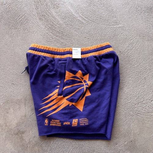 Phoenix Suns Shorts Mens XL Purple Orange Nike Sweat Fleece NBA Basketball - Picture 4 of 11