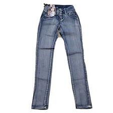 NEW Passion Skinny Jeans Blue Medium Wash Denim Stretch Pants Bottoms Size 0
