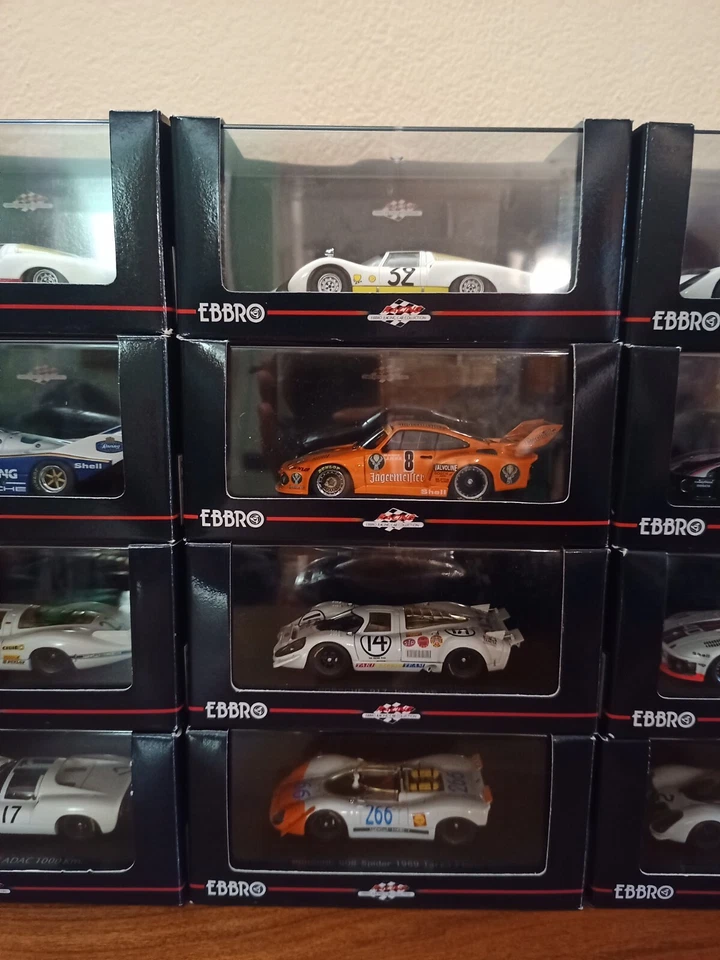 EBBRO Racing Car Collection 1/43 Porsche modelli vari come nuovi! - Immagine 3 di 4