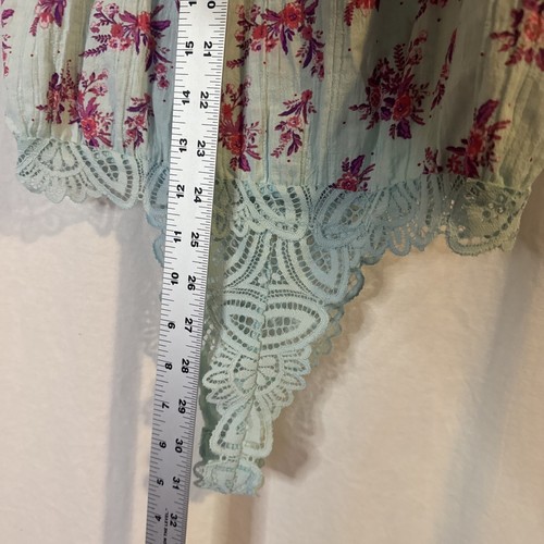 NEW Free People Bodysuit Womens S Angela Puff Sleeve Cottagecore Prairie - Picture 4 of 5