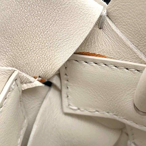 Pochette cuir blanc acheter cassé Bottega Veneta INTRECCIATO 619019