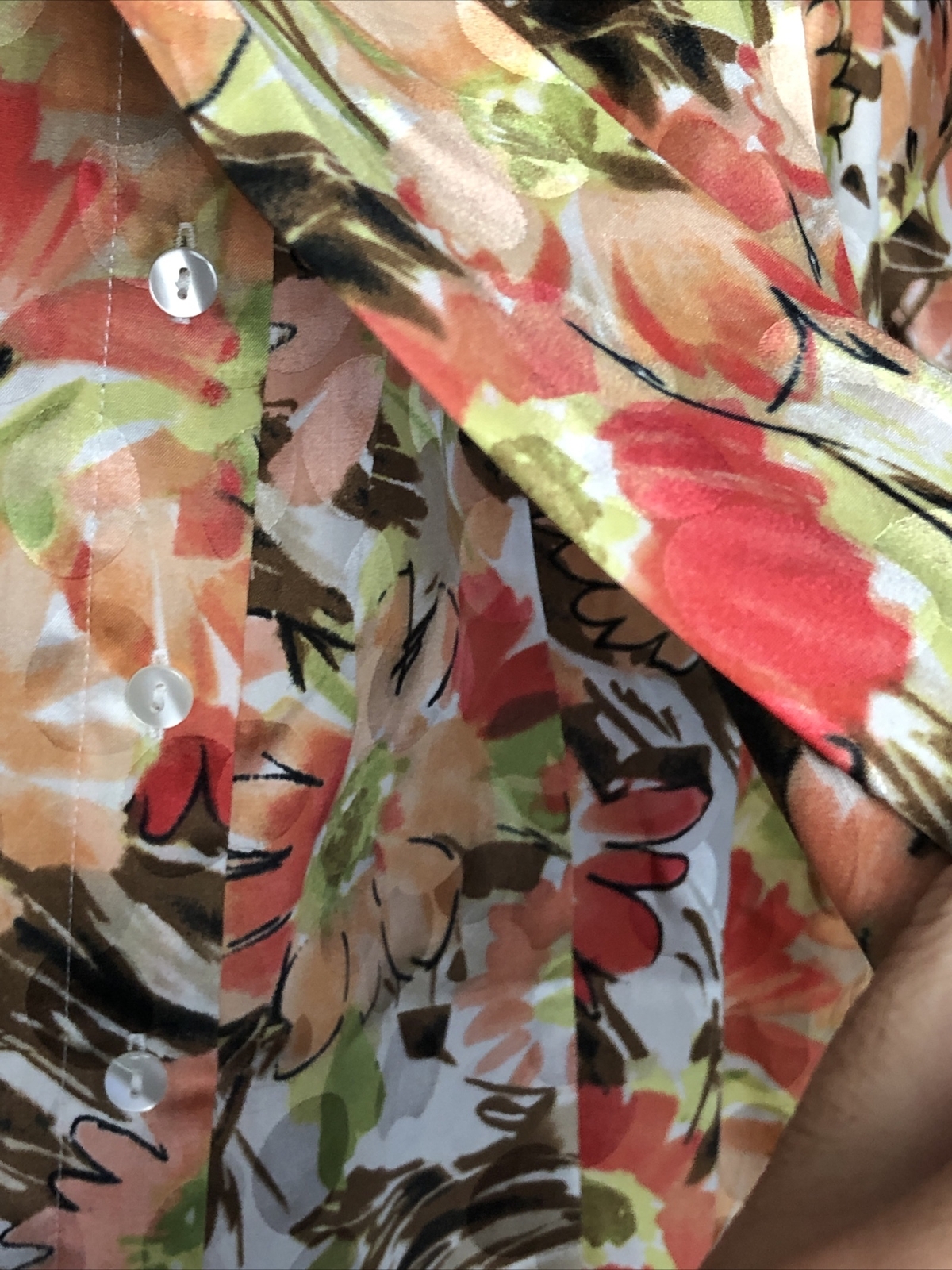 Pendleton Petite 8 Silk Floral Pattern Blouse - image 5