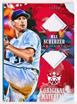 2018 Diamond Kings Max Scherzer Originals Holo Silver Dual Jersey #OM-MX (26/49)