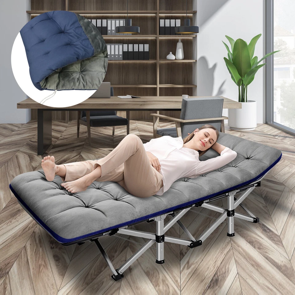 Camping Cot for Adults with Cushion Comfortable, Tent Folding Cot Support 500 lb - Image 4 of 4