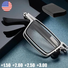 2× Foldable Reading Glasses Anti-blue Glasses Ultra-light Travel Portable Gifts
