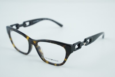 New! EA 3223U 5026 Emporio Armani Tortoise Brown 54-17-140 Eye Glasses Chain