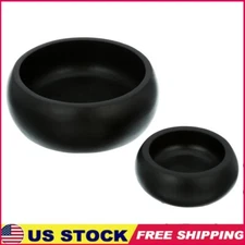 Premium Black Wood Serving Bowls Set 2-Pack Ideal Salad Snacks SophisticatedLook