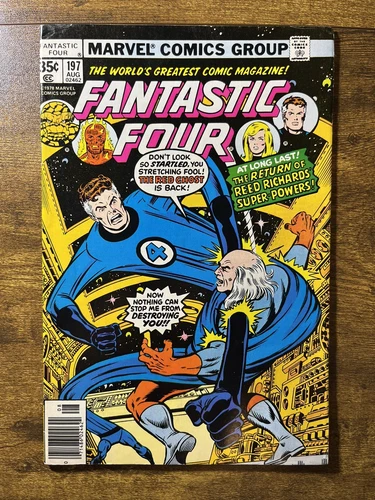 FANTASTIC FOUR 197 GEORGE PEREZ MR FANTASTIC COVER MARVEL 1978 VINTAGE