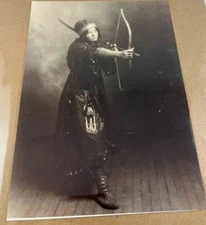 Woman with Bow and Arrow Native American Matte Print