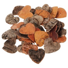 80pcs Heart Shaped Wood Log Slices for Crafts Wedding Centerpieces