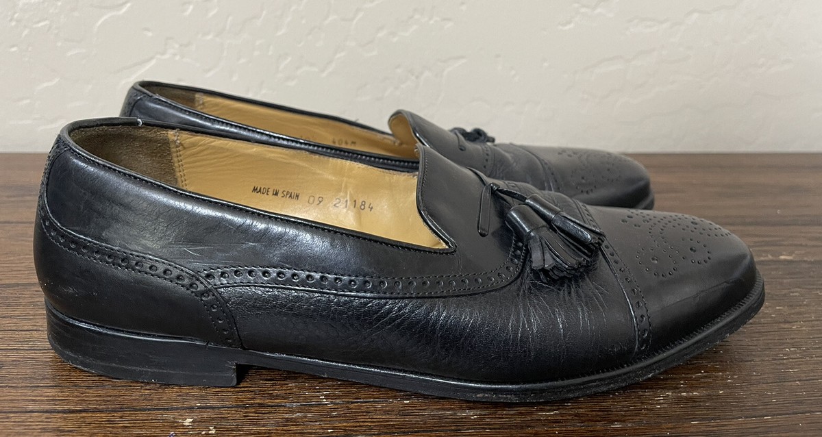 その他 m*g*m MEZLAN Havana Black 10.5 Men Cap-Toe Tassel Leather Loafers | eBay