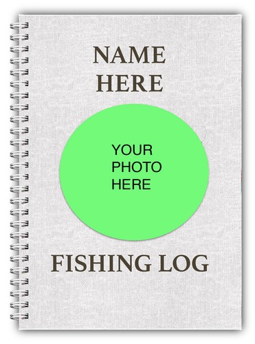 A5 FISHING OWN PHOTO LOGO PERSONALISED LOG BOOK DIARY PLANNER 100 PAGE HIM HER - Picture 3 of 5