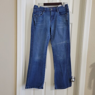 Lee One True Fit Boot Cut Medium Wash Mid-Rise Denim Jean Women s 9/10M