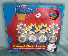 VINTAGE ANIMAL GEAR LOCO CHILDRENS GAME PLASTIC MOVING GAME NO.910B COMPLETE