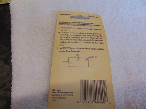 Sierra Rocker Switch 2-Position Rk40140 usa brand same day shipping - Picture 3 of 3