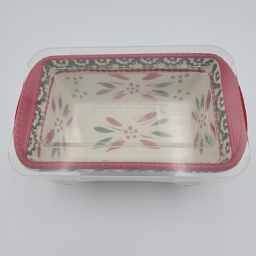 Temptations Ceramic Butter Dish w/ Plastic Lid - Picture 3 of 8
