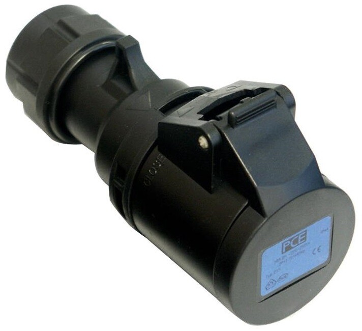 PCE-213-6X PRESA CEE 16A 3P (1P+N+T) 230V IP44 3POLI FEMMINA NERA MIDNIGHT SERIE